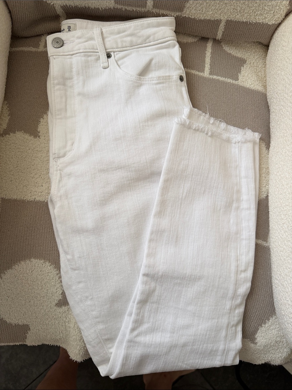 Abercrombie & Fitch White High-Rise Jeans
